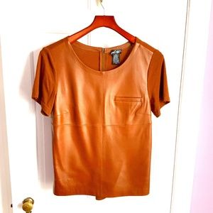 Lord & Taylor Leather Top